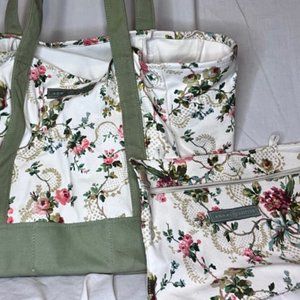 ANNA GRIFFIN 100% COTTON FLORAL SHOULDER BAG TOTE